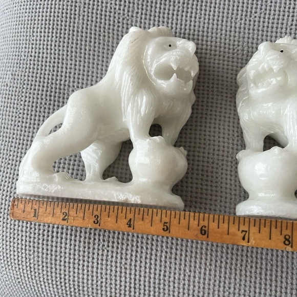 Vintage Pair of Lion Bookends Book Ends Stone Heavy Door Stop - Picture 15 of 15